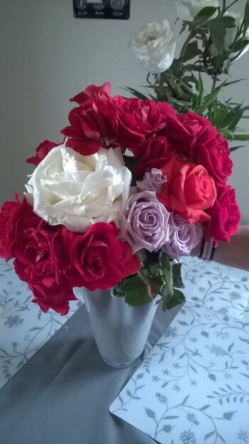 kolorowy bukiet różany